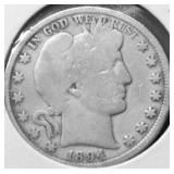 1894 S BARBER HALF DOLLAR G