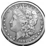 1881 S MORGAN DOLLAR VG