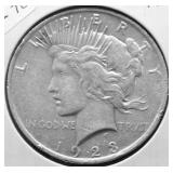 1923 PEACE DOLLAR VF