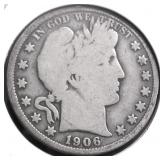 1906 O BARBER HALF DOLLAR G