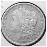 1891 O MORGAN DOLLAR VG