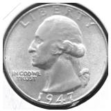 1947 GEM BU WASHINGTON QUARTER
