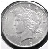 1922 PEACE DOLLAR VF
