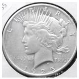 1925 PEACE DOLLAR VF