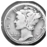 1925 S MERCURY DIME VG