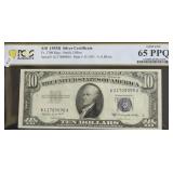 PCGS MS65 PPQ 10 $ SILVER CERTIFICATE