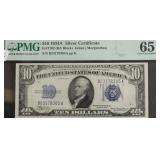 PMG MS65EPQ 10 $ SILVER CERTIFICATE