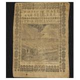 1773 CONTENENTAL CURRENCY 2 SHILLINGS F