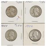 4 SILVER QUARTERS