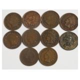 10 INDIAN HEAD CENTS