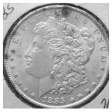 1885 CHOICE BU MORGAN DOLLAR