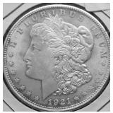 1921 D CHOICE BU MORGAN DOLLAR