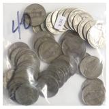 40 SILVER WAR NICKELS