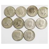 10 40 % SILVER HALF DOLLARS