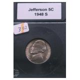 1948 S GEM BU JEFFERSON NICKEL