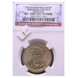 NGC GEM BU PRESIDENT DOLLAR