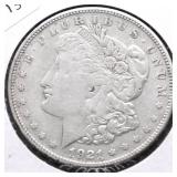1921 S MORGAN DOLLAR VF