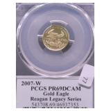 2007 W PCGS PF69DC 5 $ GOLD EAGLE