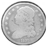 1835 BUST QUARTER G