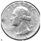 1961 PROOF WASHINGTON QUARTER