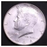 1964 D CHOICE BU KENNEDY HALF DOLLAR