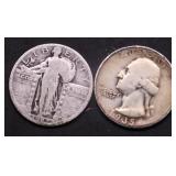 TWO SILVER QUARTERS