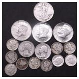 BAG OF SILVER COINS