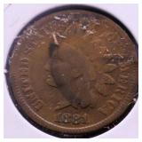 1881 INDIAN HEAD CENT VG