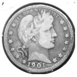 1901 BARBER QUARTER VG