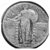 1927 D STANDING QUARTER VG