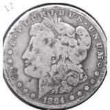 1884 O MORGAN DOLLAR VG