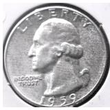 1959 GEM BU WASHINGTON QUARTER