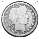 1893 BARBER QUARTER G