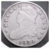 1820 BUST HALF DOLLAR VF