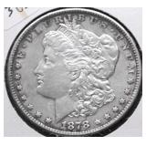 1878 S MORGAN DOLLAR AU