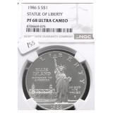 1986 S NGC PF68UC LIBERTY SILVER DOLLAR
