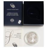 2017 W SILVER EAGLE W BOX PAPERS