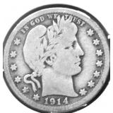 1914 BARBER QUARTER VG