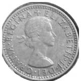1959 G BRIT SIX PENCE XF
