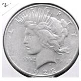 1922 S PEACE DOLLAR VG