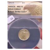 2024 ANACS MS70 5 $ GOLD EAGLE