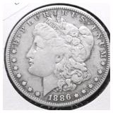 1886 O MORGAN DOLLAR VG