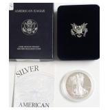 1999 PROOF SILVER EAGLE W BOX PAPERS