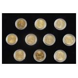 GOLD PLATED QUARTER SET