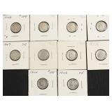10 SILVER DIMES