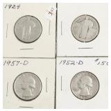 4 SILVER QUARTERS
