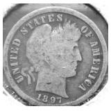 1897 BARBER DIME G