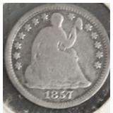 1857 HALF DIME G
