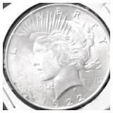 1922 CHOICE BU PEACE DOLLAR