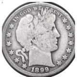 1899 O BARBER HALF DOLLAR VG